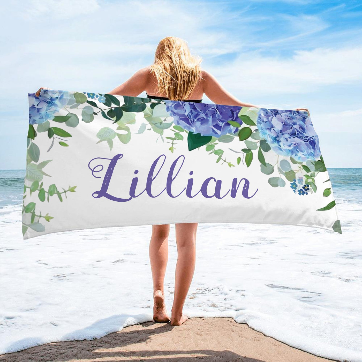 Personalized Beach Towels With Floral 7