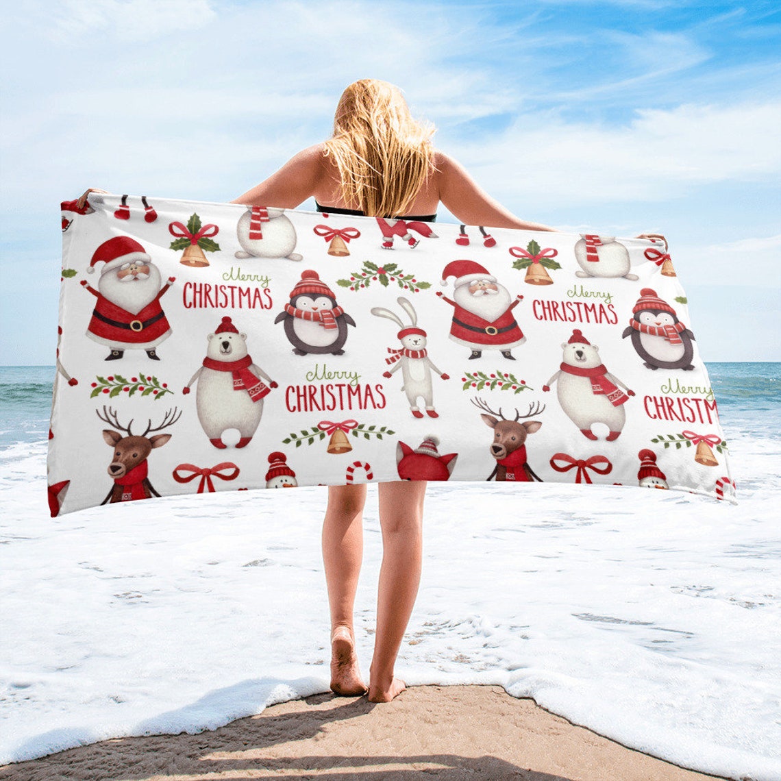 Christmas Santa Beach Towel B52