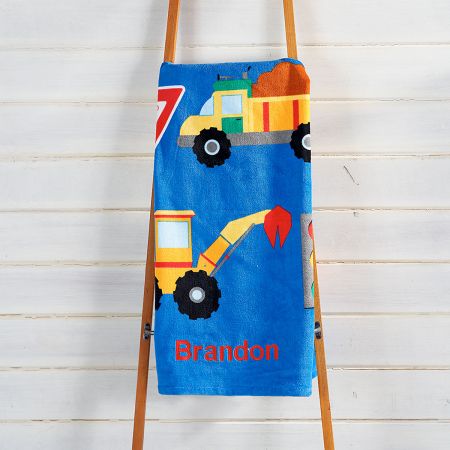 Trucks Personalized Beach Towel B50
