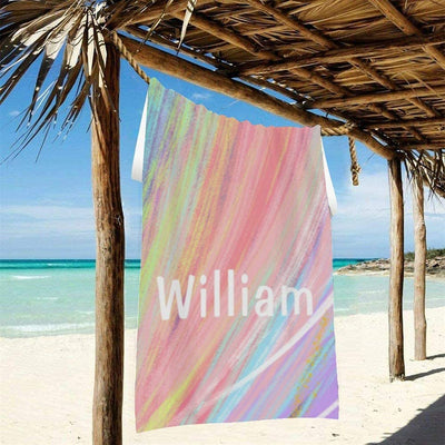 Colorful Pattern Personalized Beach Towels