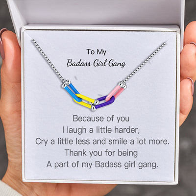 TO MY BADASS GIRL GANG OLIVE LINK NECKLACE
