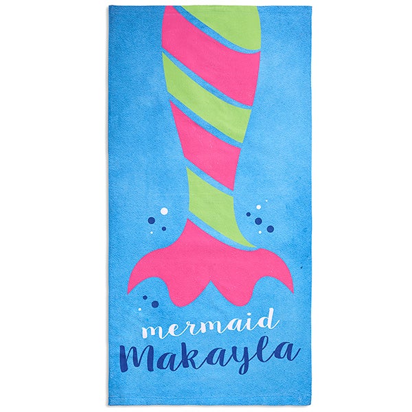 Mermaid Life Personalized Beach Towel