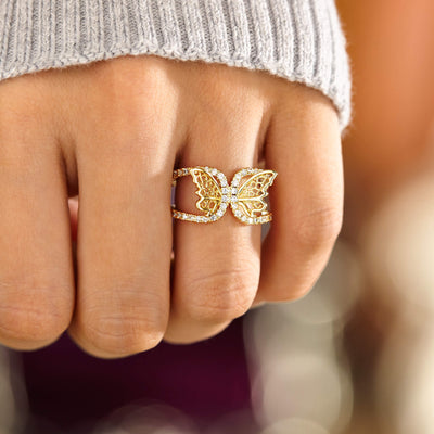 TO DAUGHTER BELIEVE IN YOURSELF BUTTERFLY RING