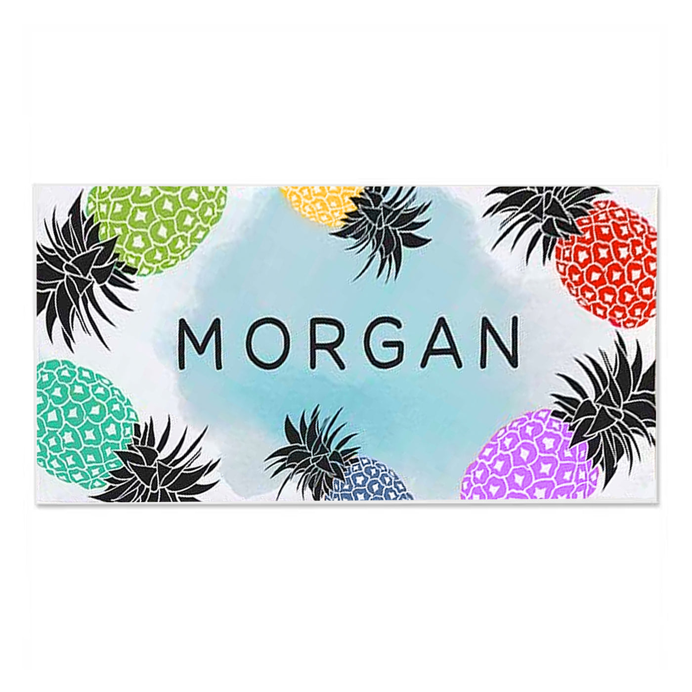 Pineapple Party Personalized 30x60 Beach Towel