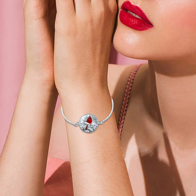 MISSING YOU IS A HEARTACHE THAT NEVER GOES AWAY CARDINAL BRACELET 