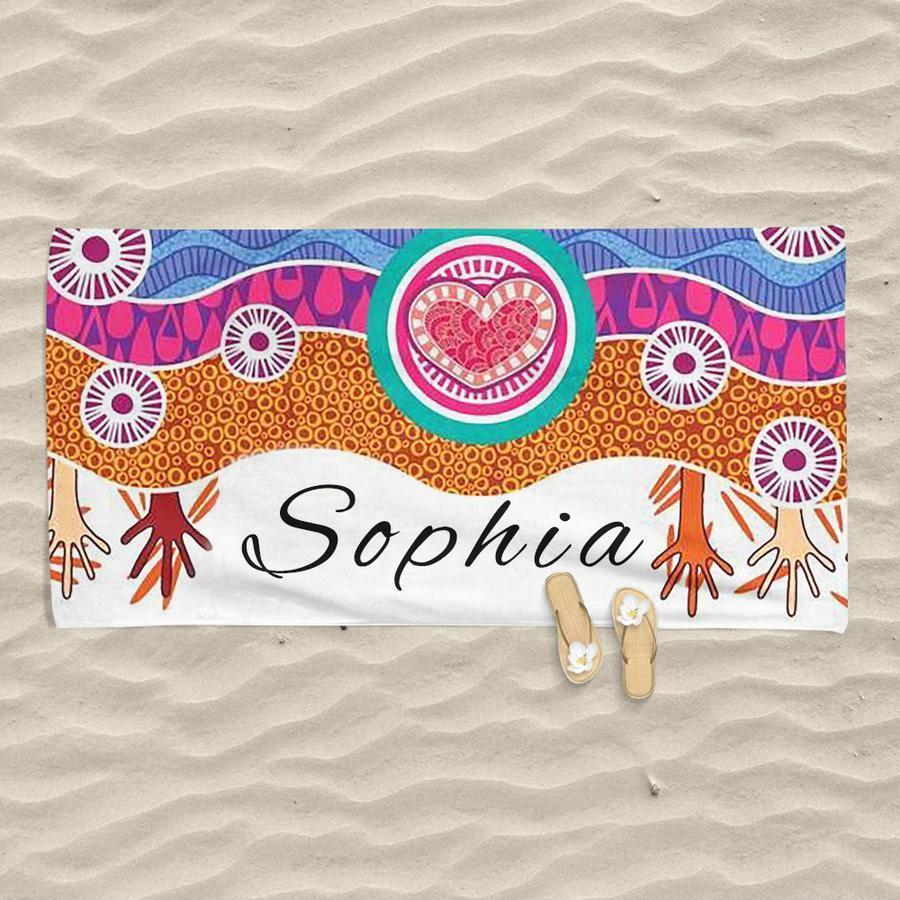 Personalized Beach Towels With Name - Bohemian