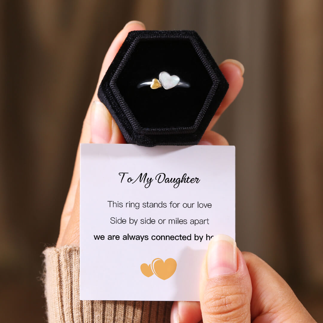 TO DAUGHTER ALWAYS CONNECTED BY HEART RING