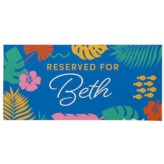 Tropical Reserved For Beach Towel