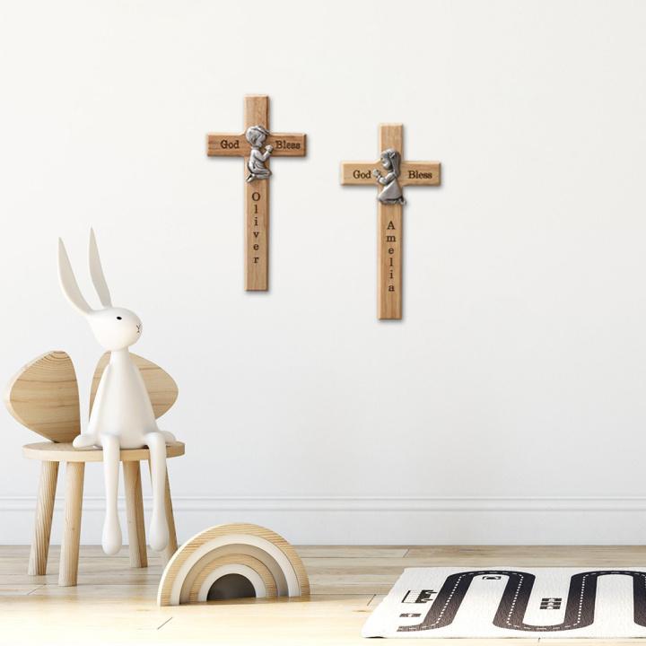 Prayerful Personalized Wood Cross