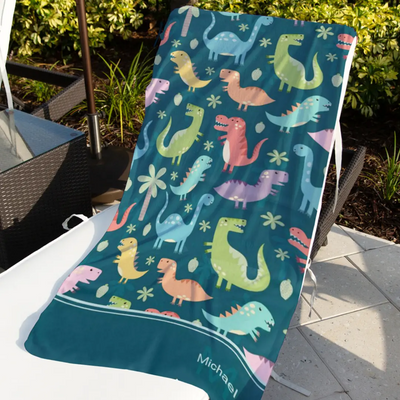 Copy of 'Nice to Eat You' Velour Personalized Beach Towel
