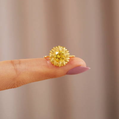 I WOULD CHANGE THE WORLD FOR MY GRANDDAUGHTER SUNFLOWER RING