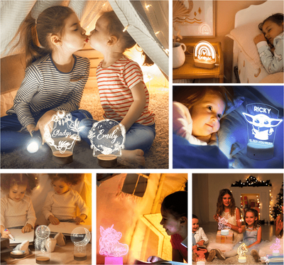 Custom Night Light Christmas Gifts Personalised Lamp Baby Acrylic Night Light