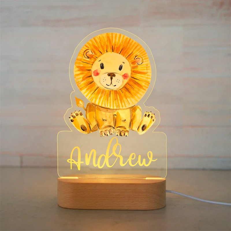 Personalisierte Tiernachtlampe-Lion Ⅳ52