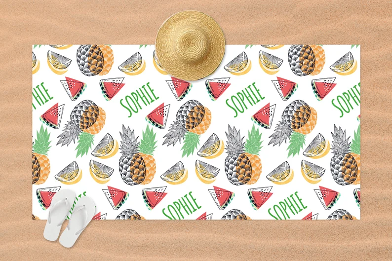 Custom Beach Towel-Pineapple Beach Towel