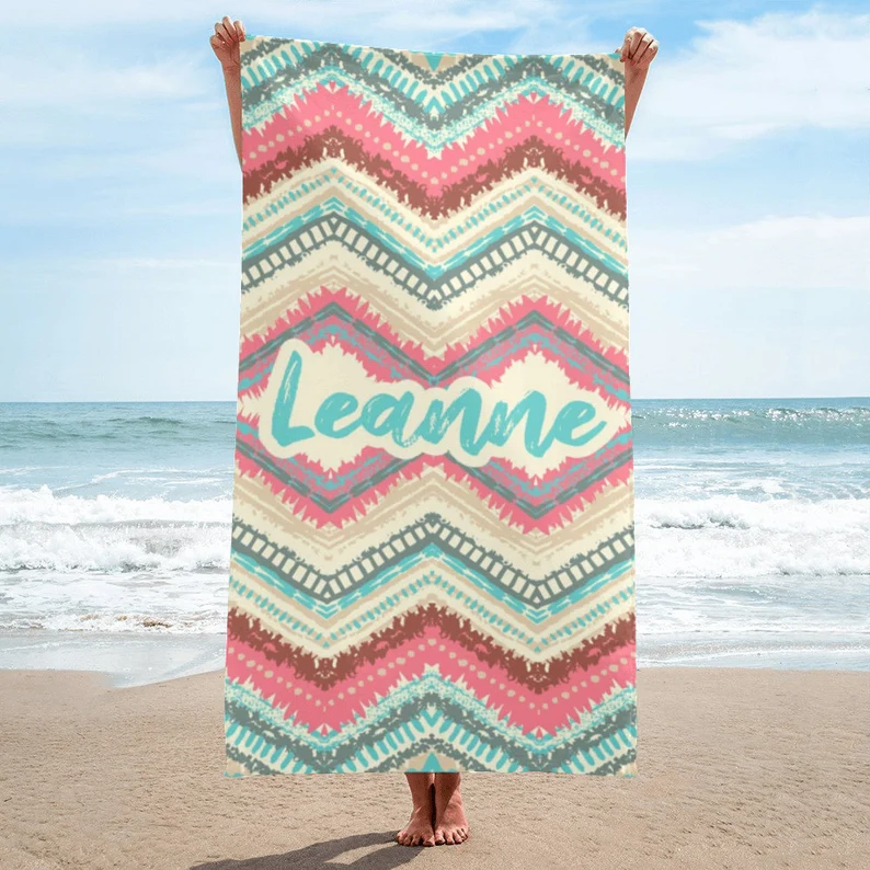 Custom Text Beach Towel