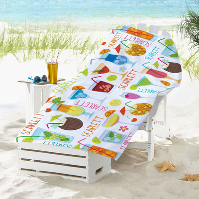 Personalized Cocktails Beach Towel