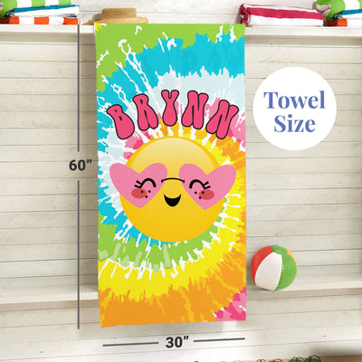 Personalized Summertime Beach Towel - Customized Towel For Pool And Summer