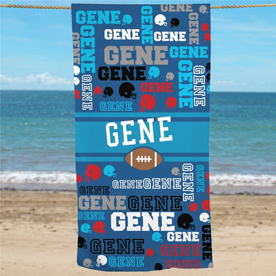 Personalized Word-Art Sports Beach Towel