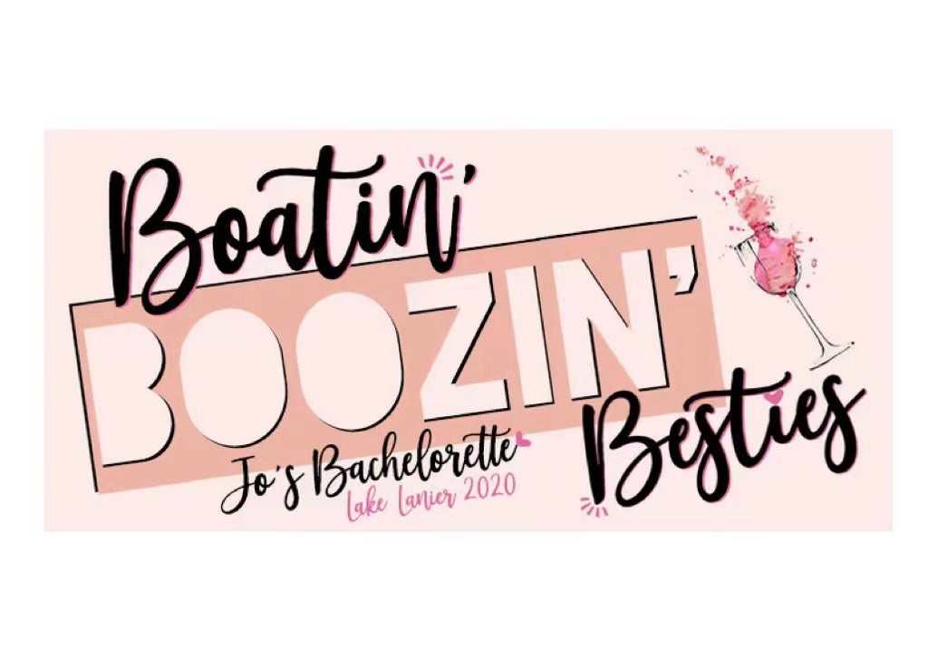Boatin' Boozin' Besties | Bachelorette Party Towel  B82