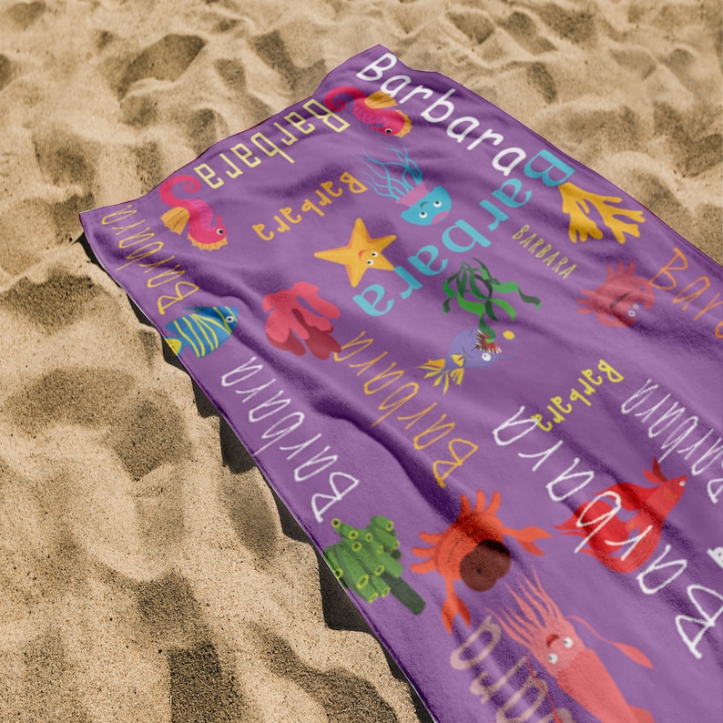 Custom Name Beach Towel