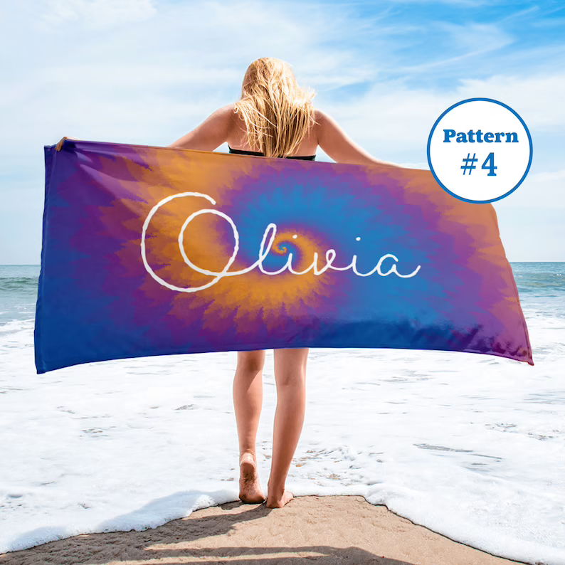 Personalized Beach Towel Matching Set B72