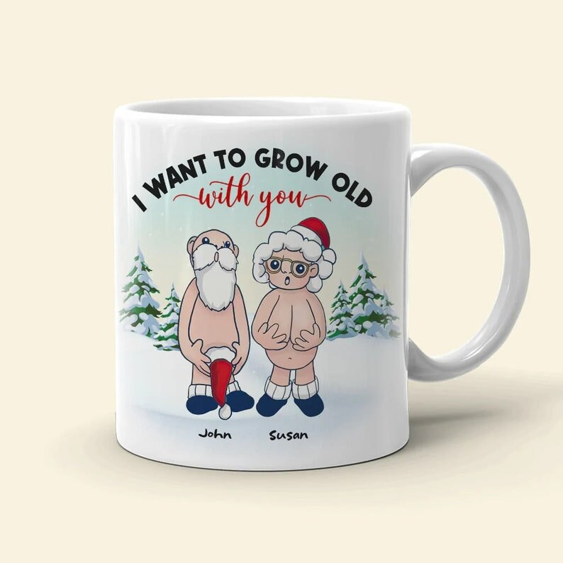 Personalized Naughty Old Couple Mug