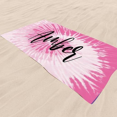 Personalized Tie Dye Beach Towels