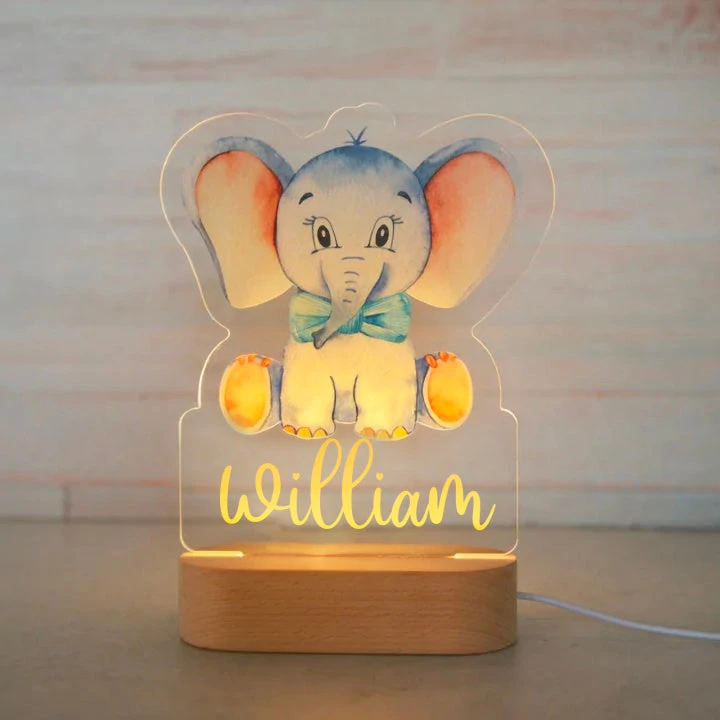 Personalisierte Tiernachtlampe-Elephant Ⅳ51