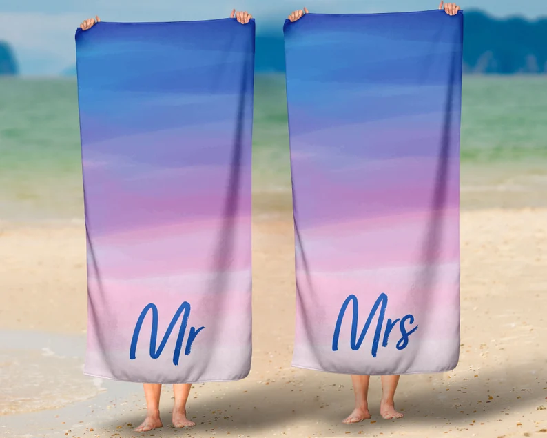 Custom His & Hers Beach Towels B75