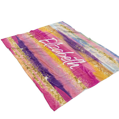 Personalized Rainbow Blanket