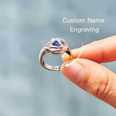 PERSONALIZED NAME HUG RING-ALWAYS REMEMBER I'M SENDING YOU MY LOVE
